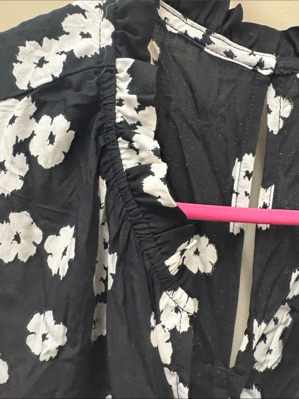 GAP Black Jumpsuit with White Floral Print